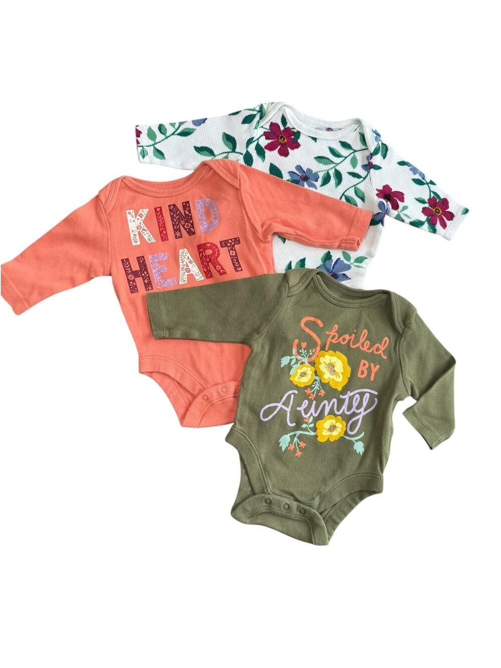 Old Navy Bodysuit Bundle Long Sleeve Baby Girl 0-3 Months